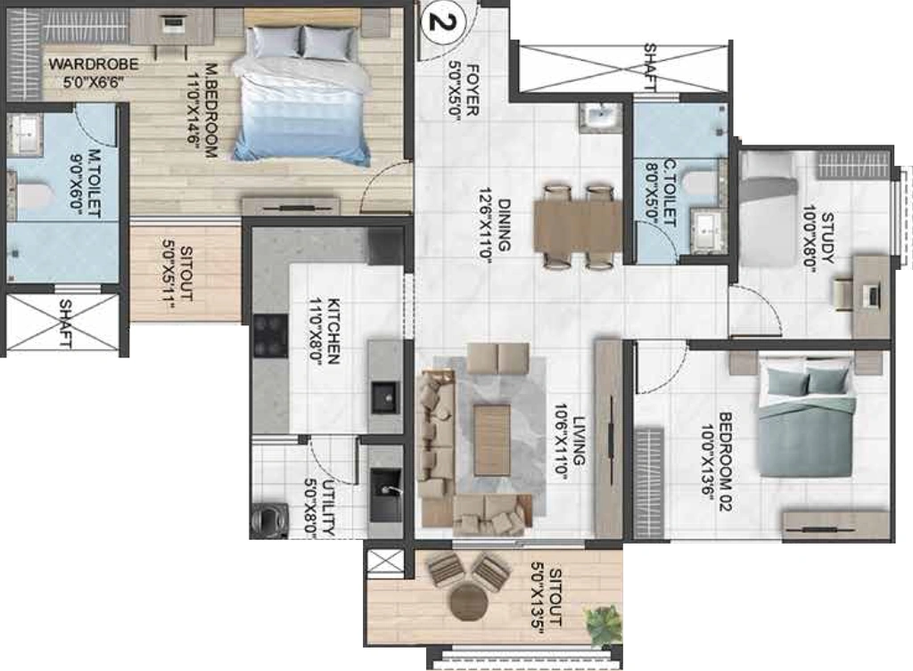 3 BHK Flat in Sumadhura Solea in Thanisandra, Bangalore - Image 927162