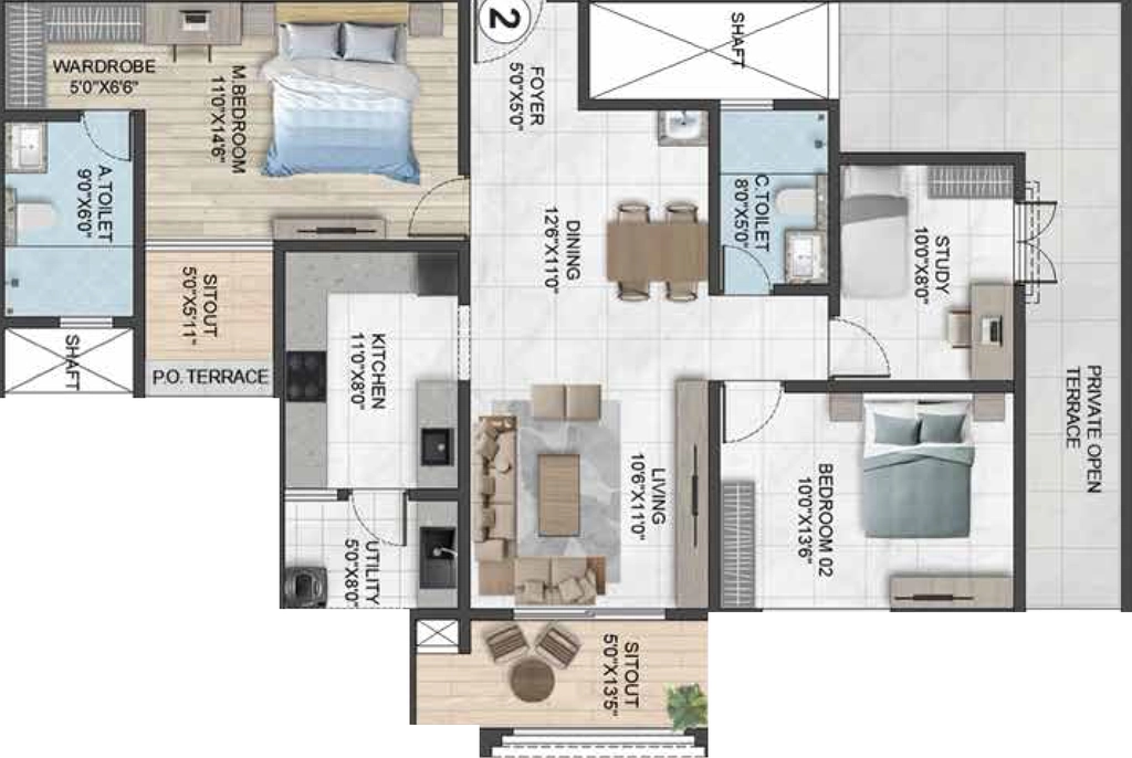 3 BHK Flat in Sumadhura Solea in Thanisandra, Bangalore - Image 927163