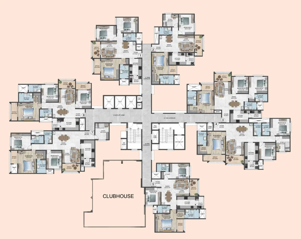 Floor Plan of Sumadhura Solea in Thanisandra, Bangalore - Image 425308