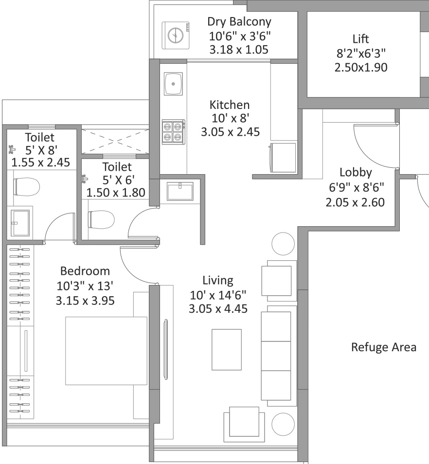 1 BHK Flat in Mantra Magnus Tower G in Mundhwa, Pune - Image 927184