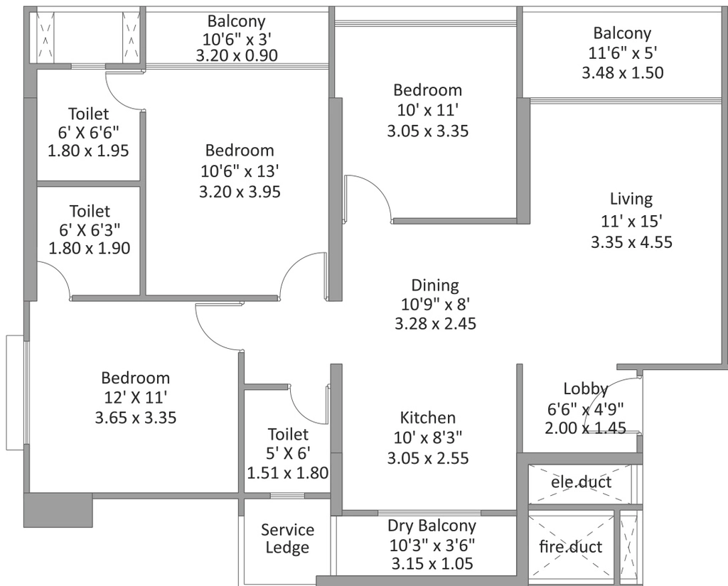 3 BHK Flat in Mantra Magnus Tower G in Mundhwa, Pune - Image 927188
