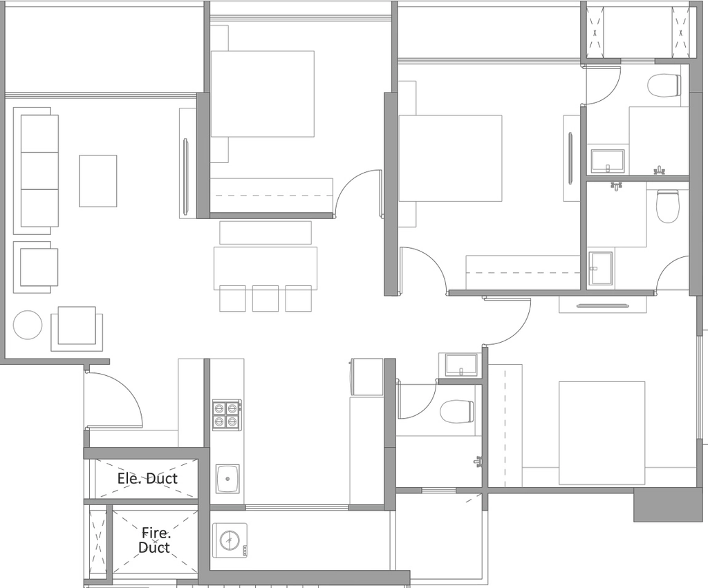 3 BHK Flat in Mantra Magnus Tower G in Mundhwa, Pune - Image 927187