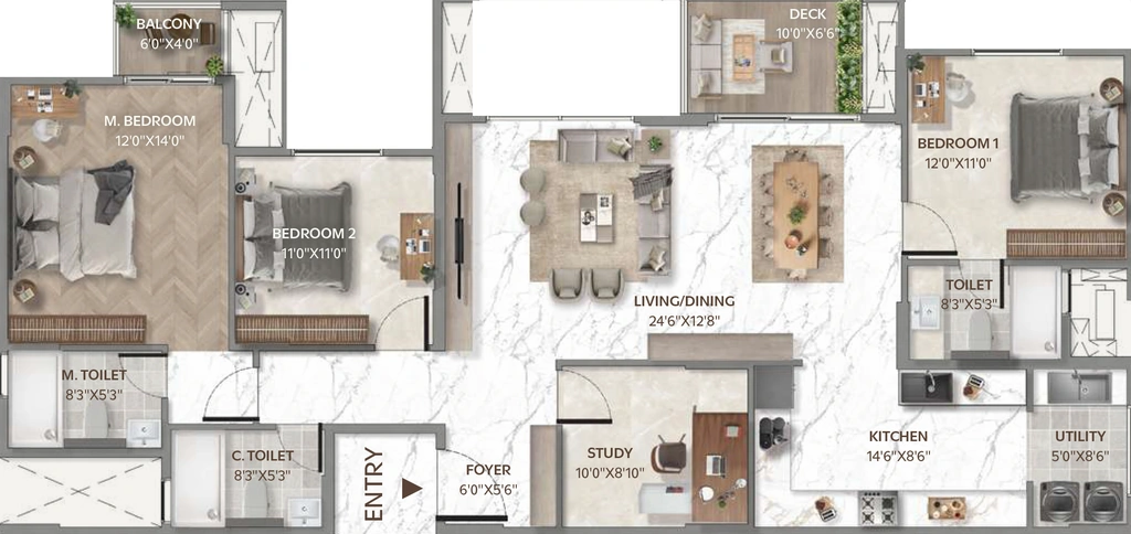 3.5 BHK Flat in Disha Symphony Heights in Hennur Road, Bangalore - Image 927193