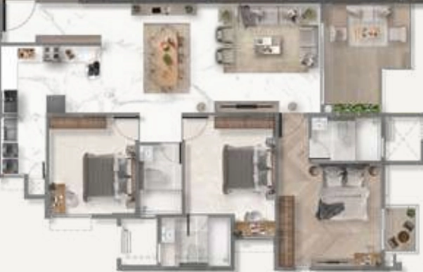 3 BHK Flat in Disha Symphony Heights in Hennur Road, Bangalore - Image 927192