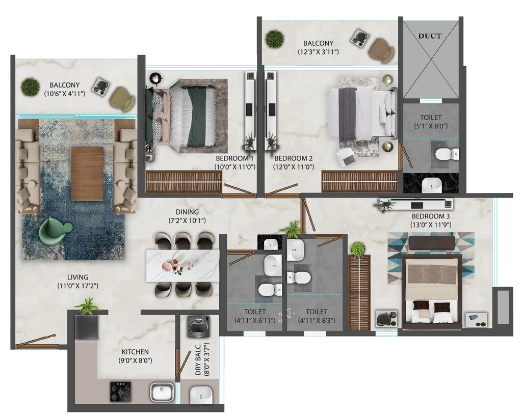 3 BHK Flat in Osian Almanova Tower B in Mundhwa, Pune - Image 927195