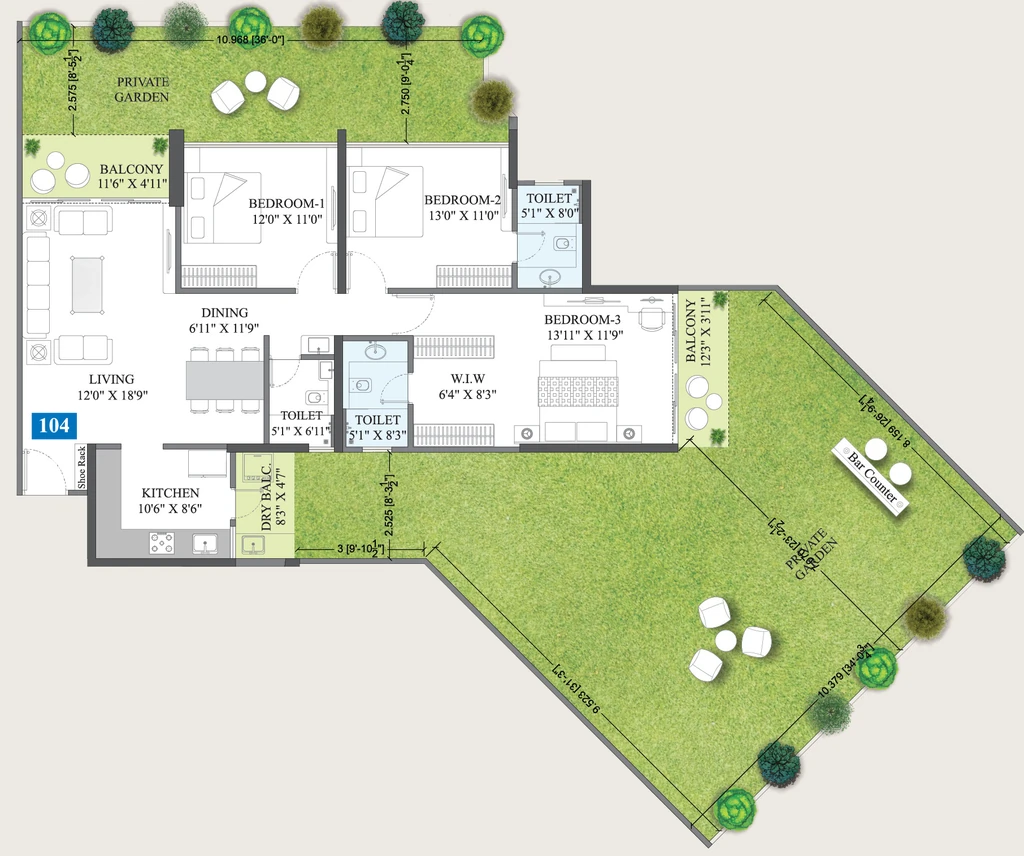 3 BHK Flat in Osian Almanova Tower B in Mundhwa, Pune - Image 927198