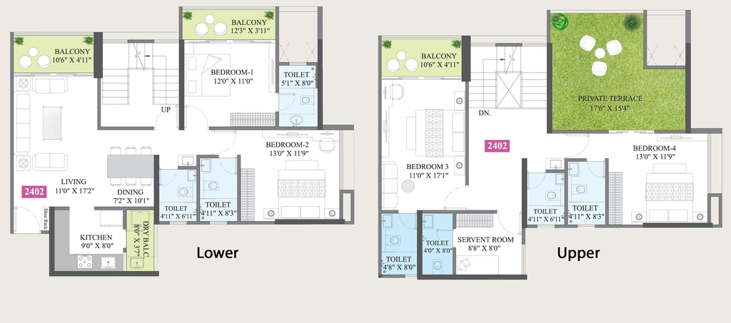 4 BHK Penthouse in Osian Almanova Tower B in Mundhwa, Pune - Image 927201