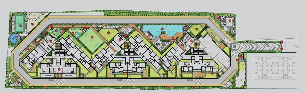 Master Plan of Osian Almanova Tower B in Mundhwa, Pune - Image 425364