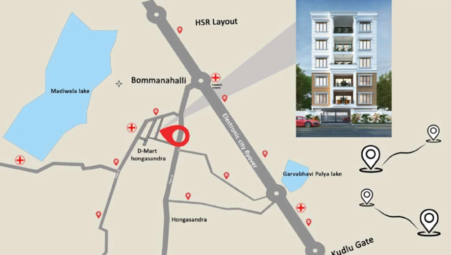 Location of AM Shahs Enclave in Bommanahalli, Bangalore - Image 425368