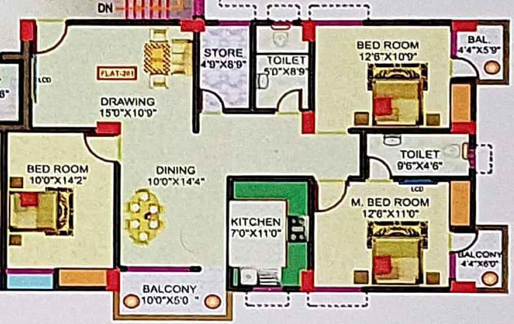 3 BHK Flat in Sarvottam Enclave in Danapur, Patna - Image 927240