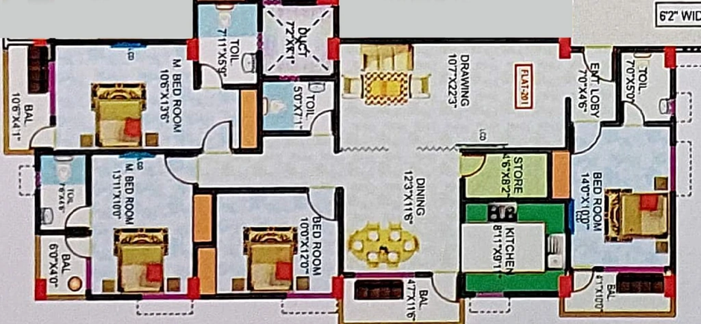 4 BHK Flat in Sarvottam Enclave in Danapur, Patna - Image 927243