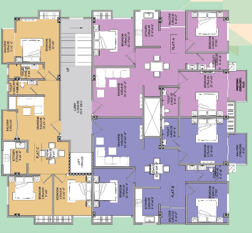 Floor Plan of ABM Ananda in Lokhra, Guwahati - Image 425427