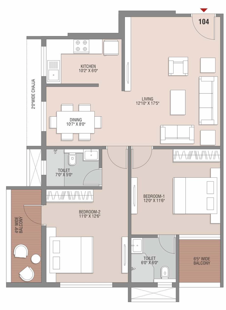 2 BHK Flat in Satvika Galaxy in Danapur, Patna - Image 927244