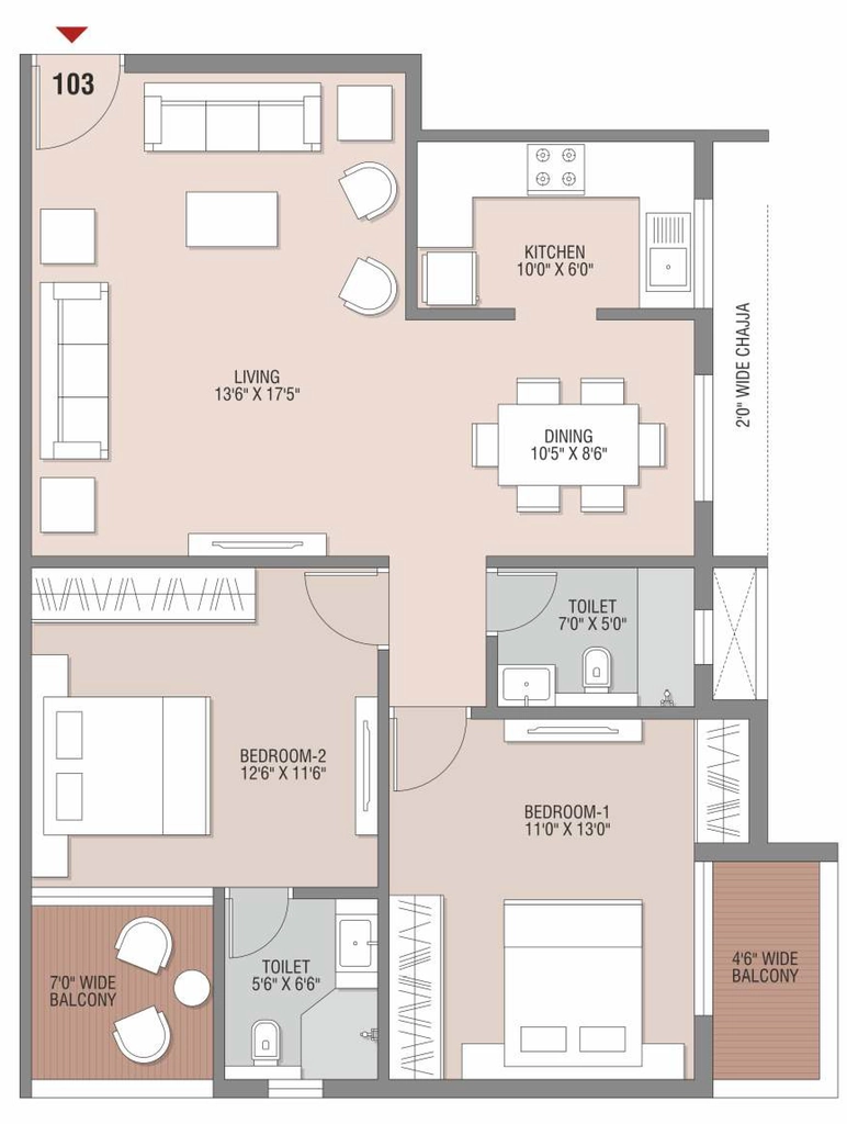 2 BHK Flat in Satvika Galaxy in Danapur, Patna - Image 927245