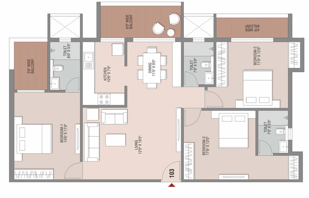 3 BHK Flat in Satvika Galaxy in Danapur, Patna - Image 927248