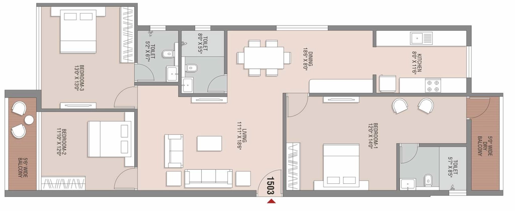 3 BHK Flat in Satvika Galaxy in Danapur, Patna - Image 927251