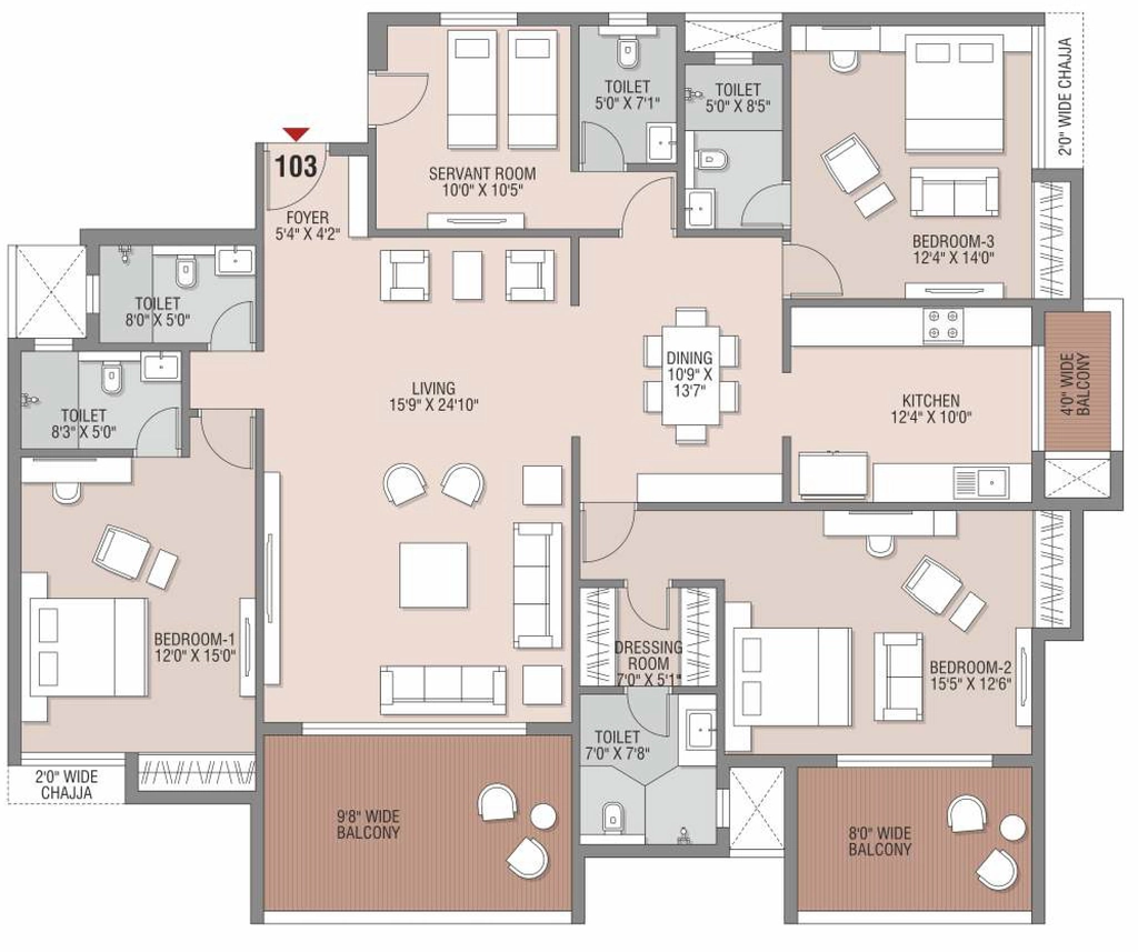 3 BHK Flat in Satvika Galaxy in Danapur, Patna - Image 927252