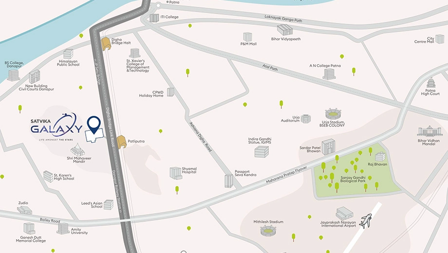 Location of Satvika Galaxy in Danapur, Patna - Image 425454