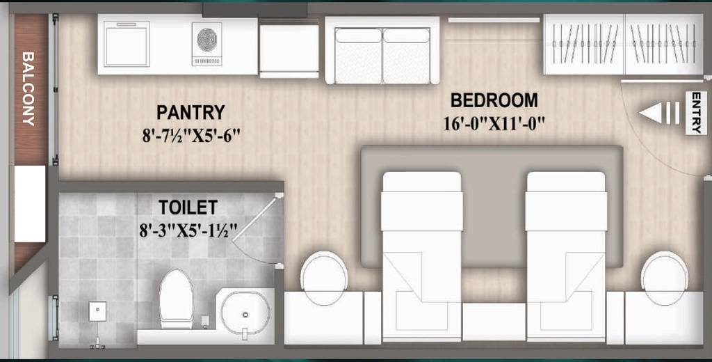 1 RK Studio Apartment in Ambikanilay Eklavya in Jagatpura, Jaipur - Image 927272