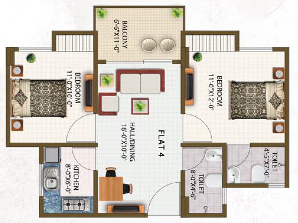 2 BHK Flat in Gajpati Babylon Apartment in Lokhra, Guwahati - Image 927268