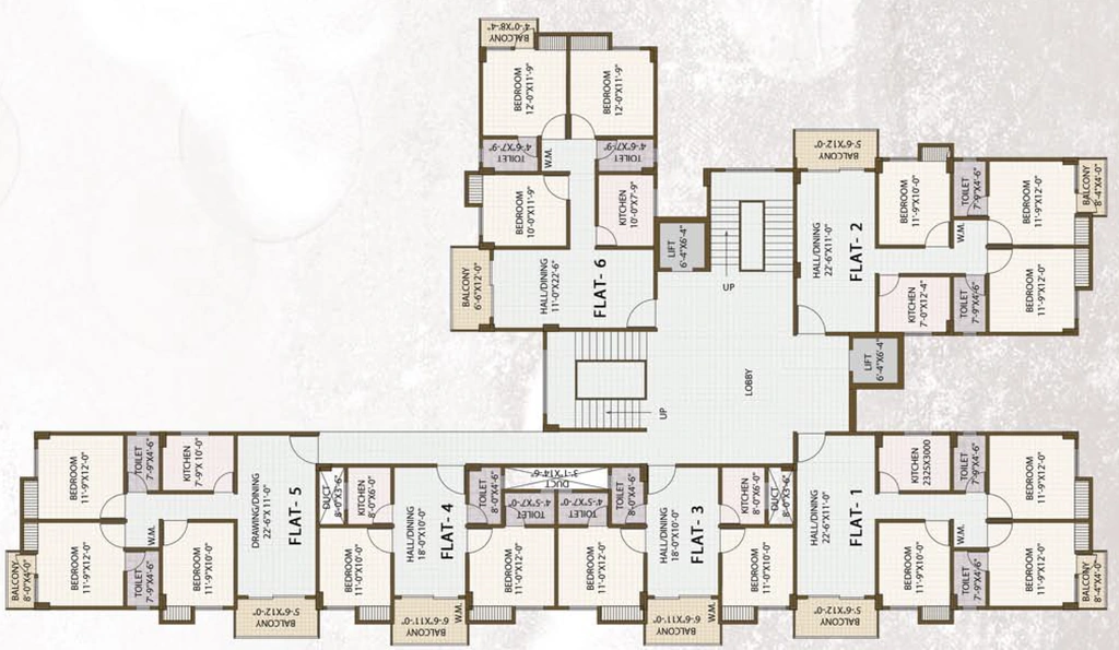 Floor Plan of Gajpati Babylon Apartment in Lokhra, Guwahati - Image 425508