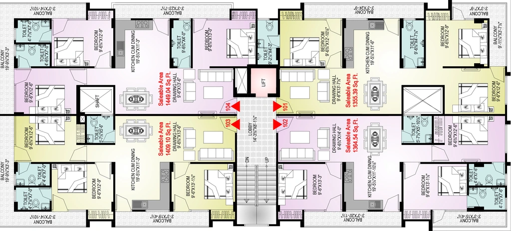 Floor Plan of Jaipur Raghav Dreams in Jagatpura, Jaipur - Image 425534
