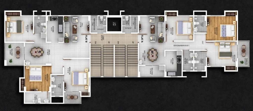 Floor Plan of Basuki The Rudransh in Lokhra, Guwahati - Image 425546