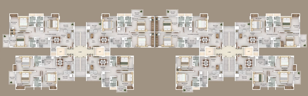 Floor Plan of Dayasagar Residency in Garchuk, Guwahati - Image 425565