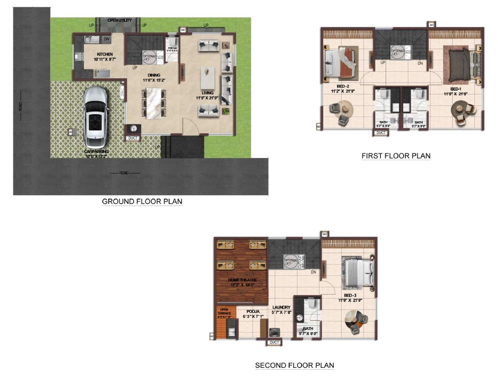 3 BHK House/Villa in Casagrand Vybe in Rajendra Nagar, Hyderabad - Image 927306