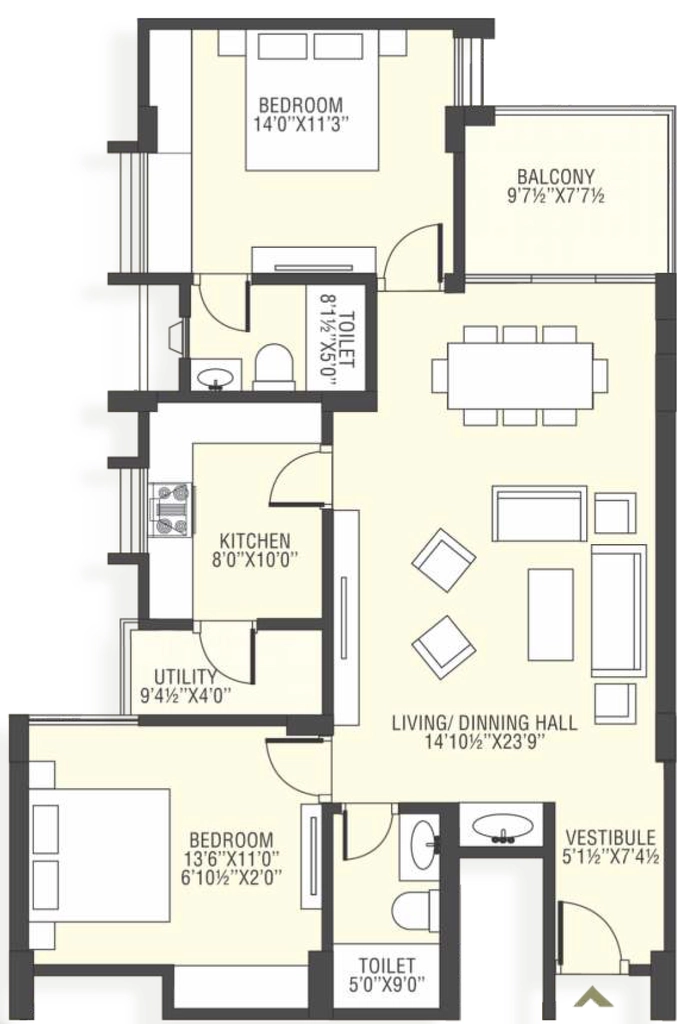 2 BHK Flat in Life @ SRV in Jagatpura, Jaipur - Image 927295