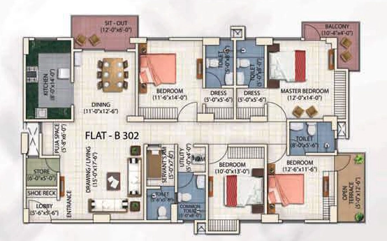 3 BHK Flat in Exotica Greens in Tarun Nagar, Guwahati - Image 927303