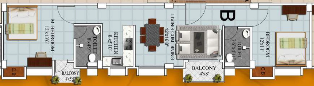 2 BHK Flat in Geedes Mosaic in Lalmati, Guwahati - Image 927332