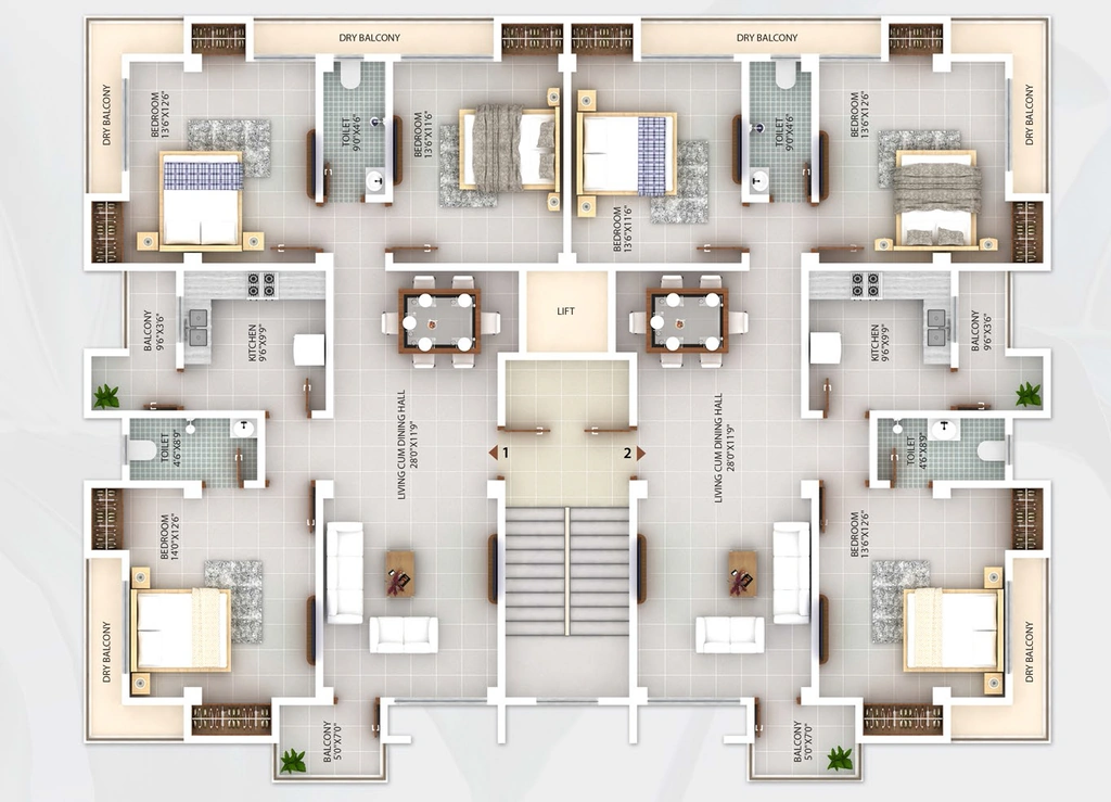 Floor Plan of Mriganka Enclave in Nalapara, Guwahati - Image 425649