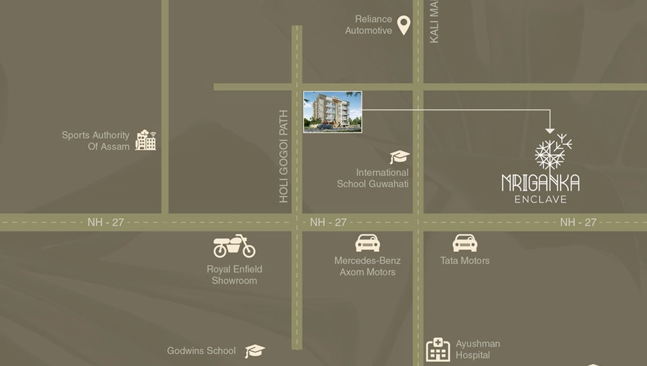 Location of Mriganka Enclave in Nalapara, Guwahati - Image 425648
