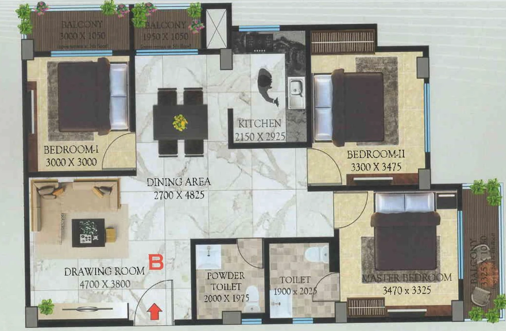 3 BHK Flat in Premier Onkar Basanti in Christian Basti, Guwahati - Image 927520