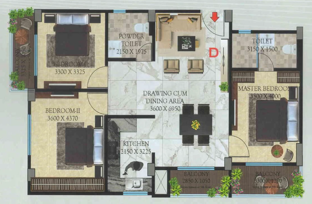 3 BHK Flat in Premier Onkar Basanti in Christian Basti, Guwahati - Image 927521