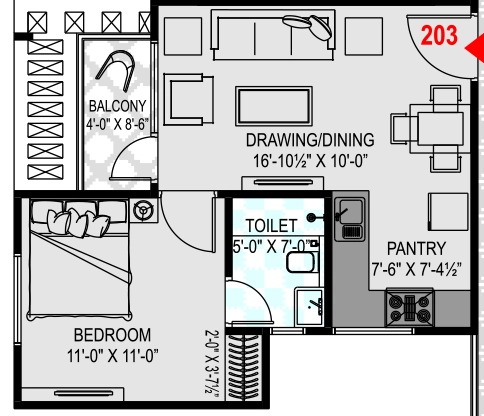 1 BHK Flat in Okay Plus Riddhi in Jagatpura, Jaipur - Image 927354