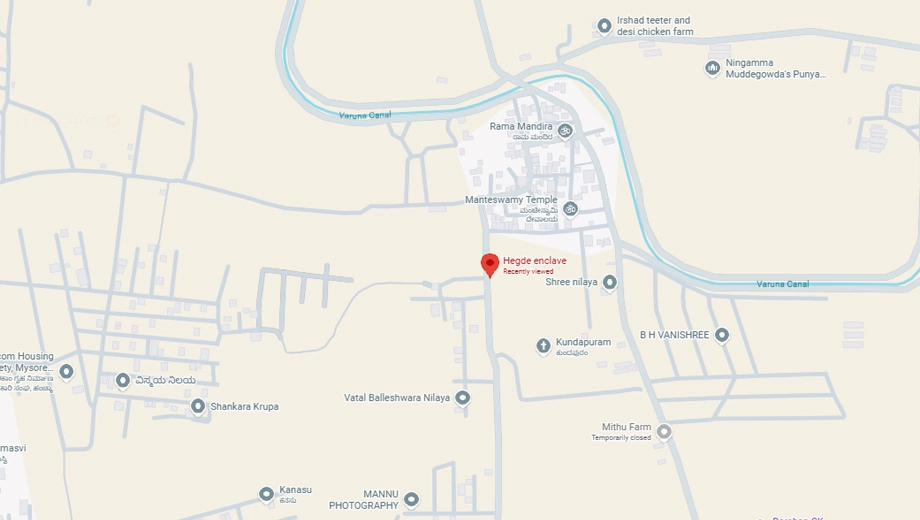 Location of Hegde Enclave in Bannur Road, Mysore - Image 425733