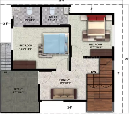 2 BHK House/Villa in Motherland Crown Enclave in Bogadi, Mysore - Image 927376