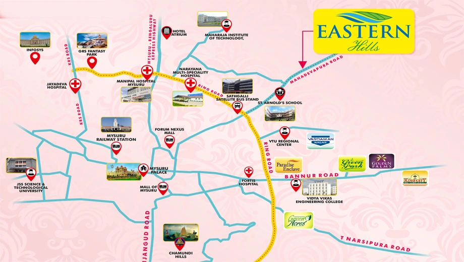 Location of Rai Eastern Hills in Ramanahalli, Mysore - Image 425775