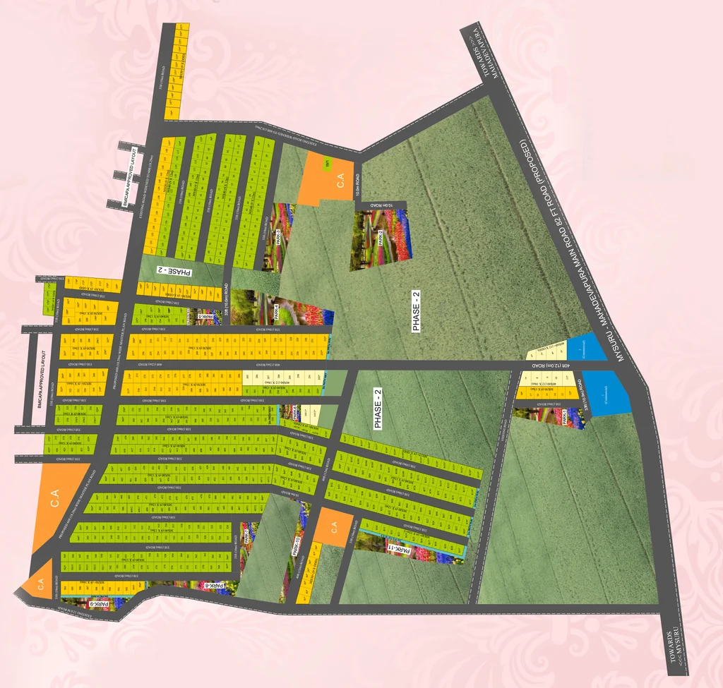 Master Plan of Rai Eastern Hills in Ramanahalli, Mysore - Image 425776