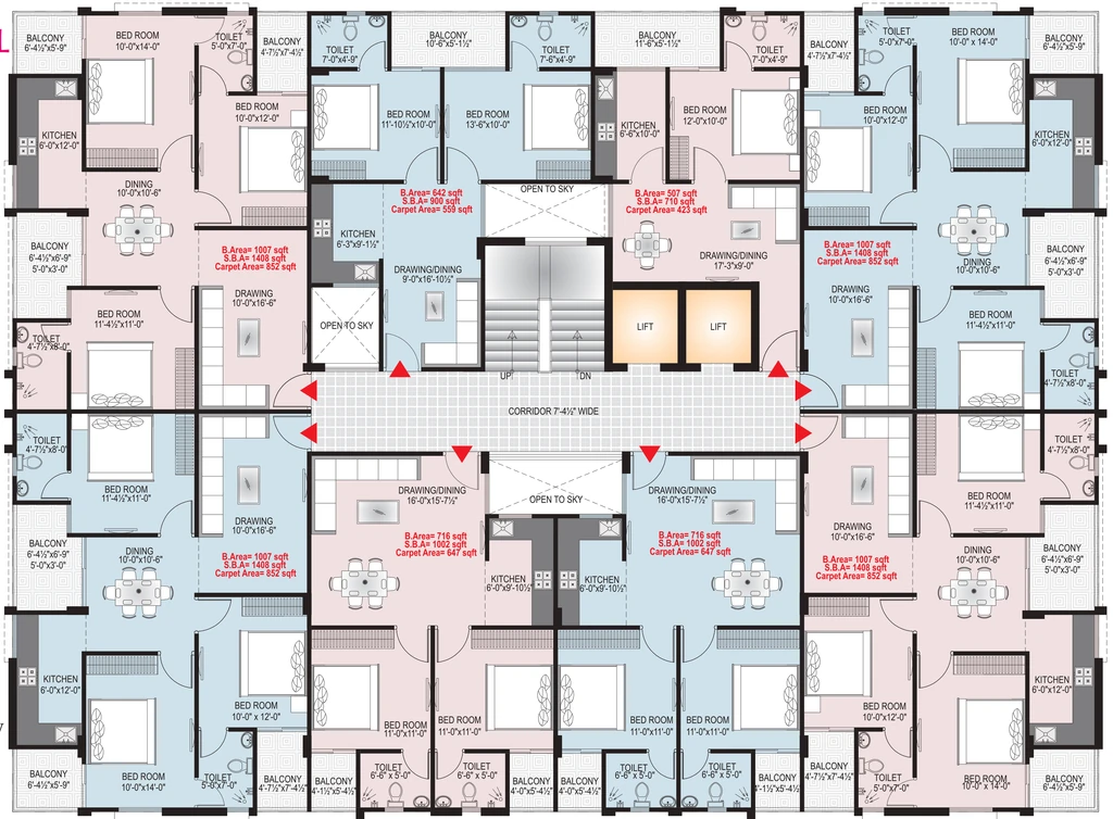 Floor Plan of Ruheen Regal in Jagatpura, Jaipur - Image 425813