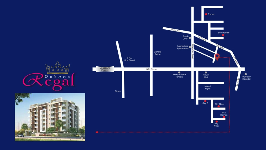 Location of Ruheen Regal in Jagatpura, Jaipur - Image 425812