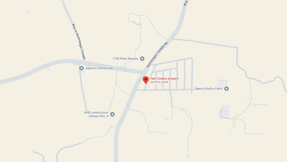 Location of Yesh Greens Phase 3 in Elivala, Mysore - Image 425922