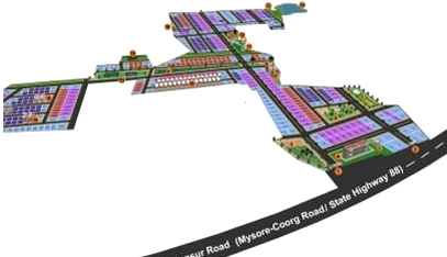 Master Plan of Yesh Mega City in Elivala, Mysore - Image 425915