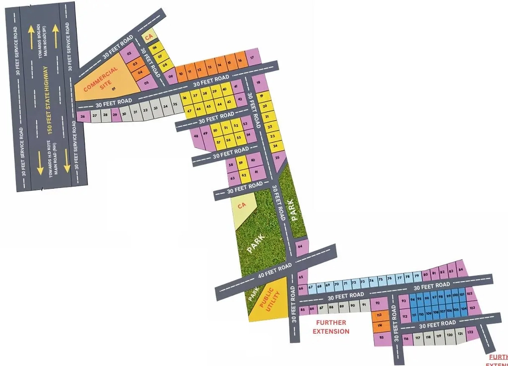 Master Plan of Yesh Model Town in Bogadi, Mysore - Image 425874