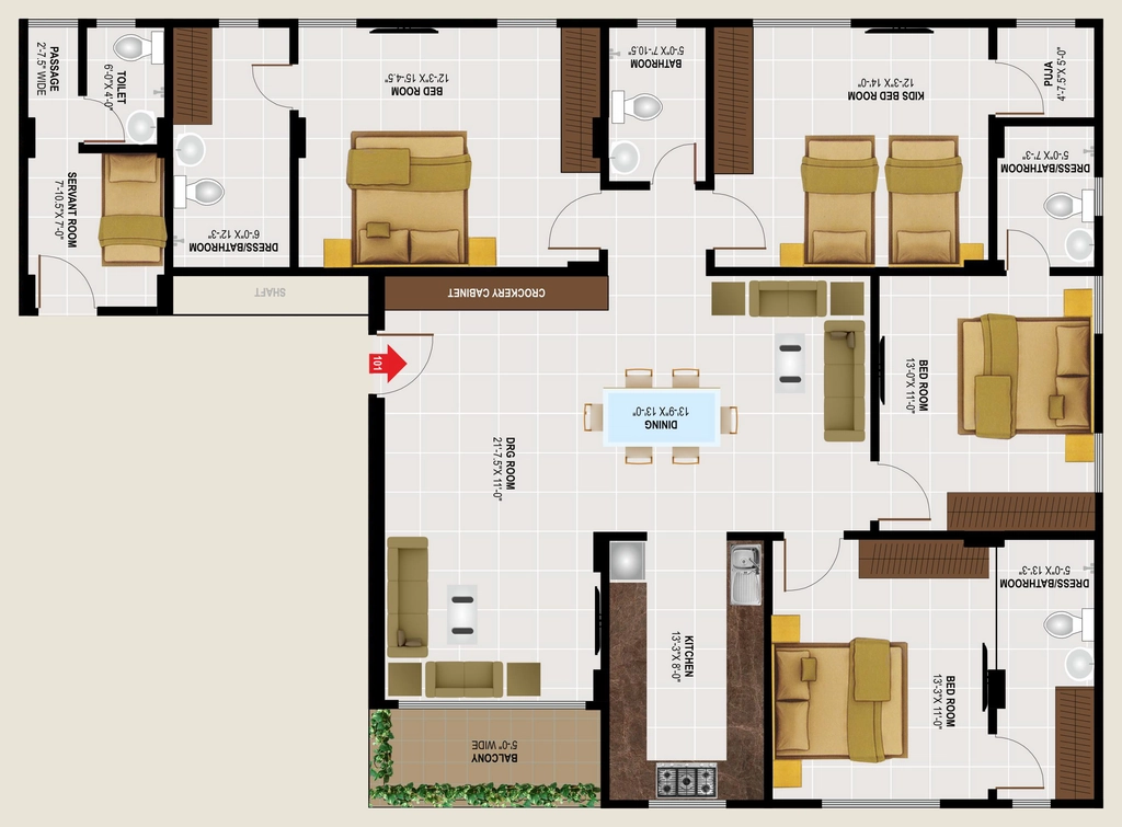 4 BHK Flat in Saras Rasik Residency in Jagatpura, Jaipur - Image 927409