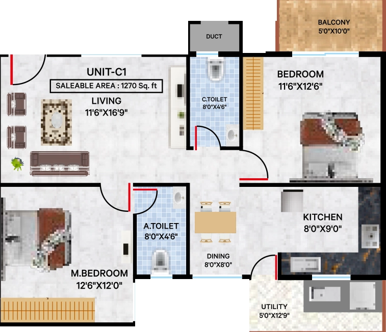 2 BHK Flat in Vrushabadri Winter Park in Sarjapur Road, Bangalore - Image 927441