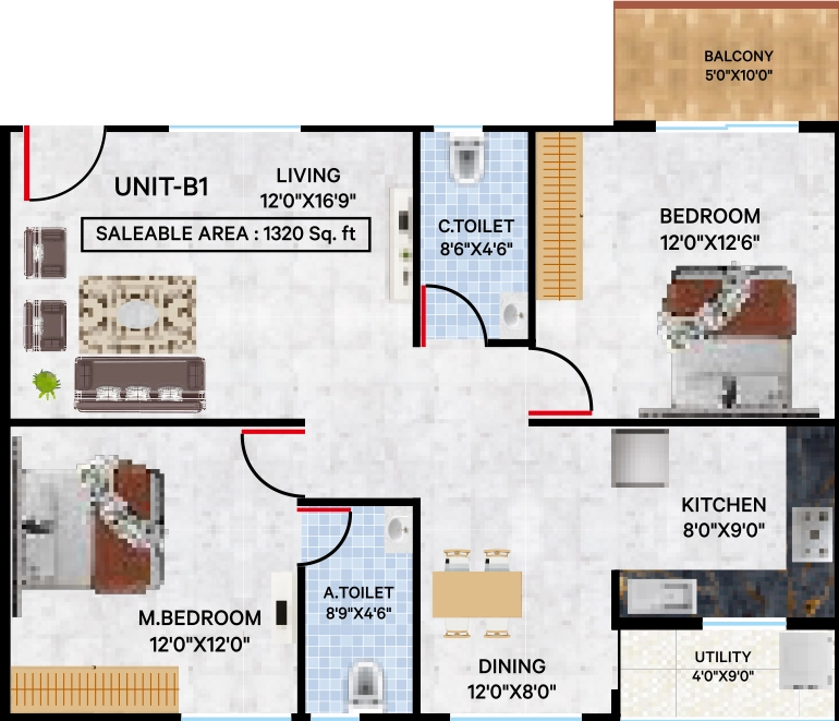 2 BHK Flat in Vrushabadri Winter Park in Sarjapur Road, Bangalore - Image 927442