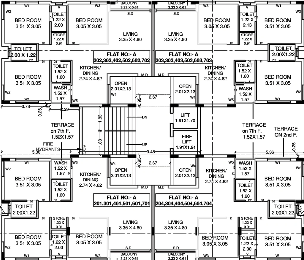 Floor Plan of Atlantis Arihant in Raiya, Rajkot - Image 425900